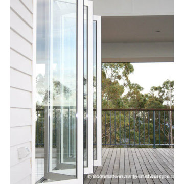 Vidrio templado Puertas correderas de aluminio plegables